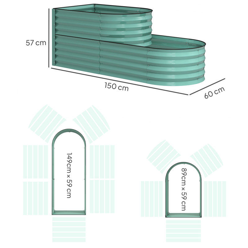Raised Garden Bed, Dark Green