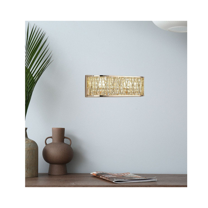 Madisyn Aluminium Flush Mounted Sconce, Gold