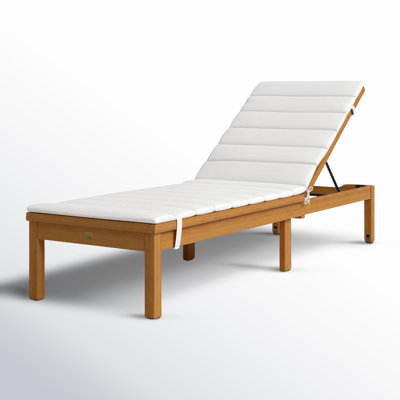 Jade 75" Long Reclining Eucalyptus Single Chaise with Cushions by AllModern