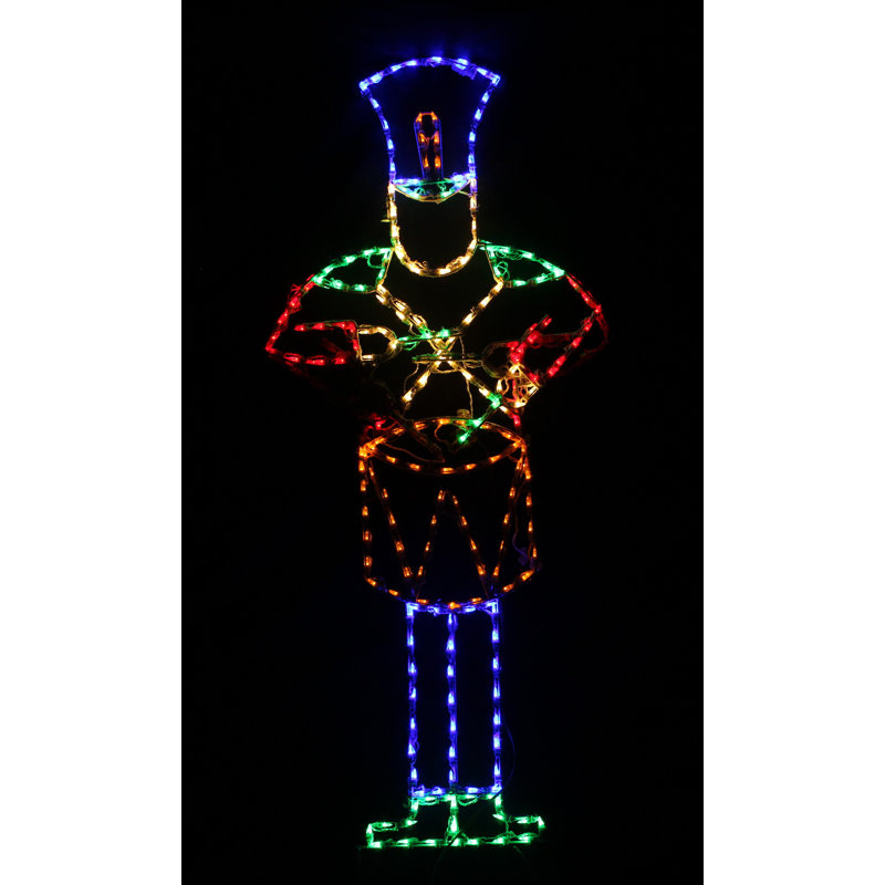 Animated Large Drumming Soldier Holiday Lighted Display