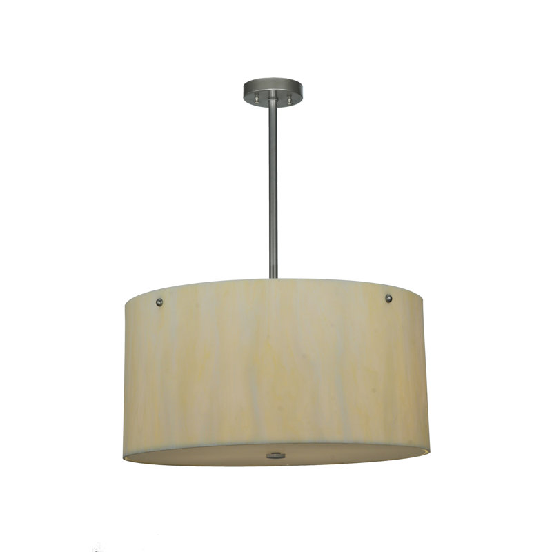 Kaeman 6 - Light Glass Drum Chandelier