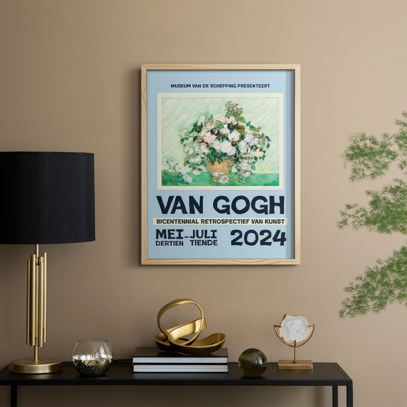 " Van Gogh Exhibition Posters IV ", Natural, 11" H x 9" W