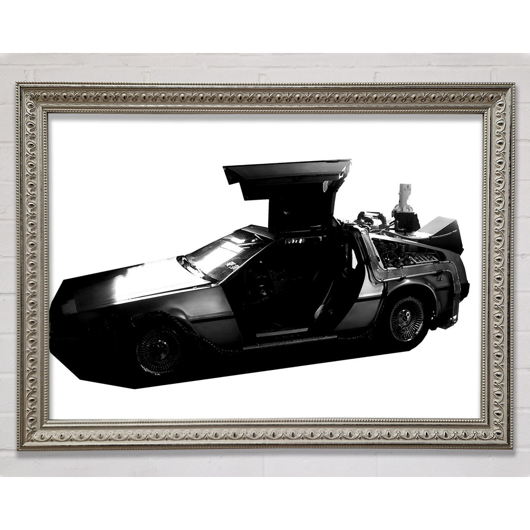 Gerahmtes Wandbild Back To The Future Dolorean