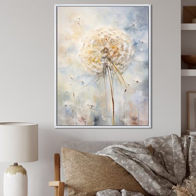 Dandelion Charm in Winter I - Pissenlit, art mural