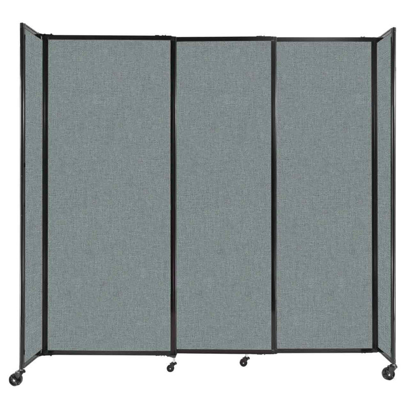 Cloison portative coulissante en tissu StraightWall, H 82 po x l 86 po x P 1 po, Papaye