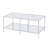 Harvey-John 42" Glass And Metal Coffee Table-1819180777