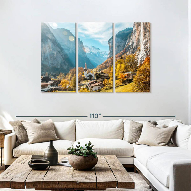 Alvord Lauterbrunnen en automne, H 48 po x l 74 po