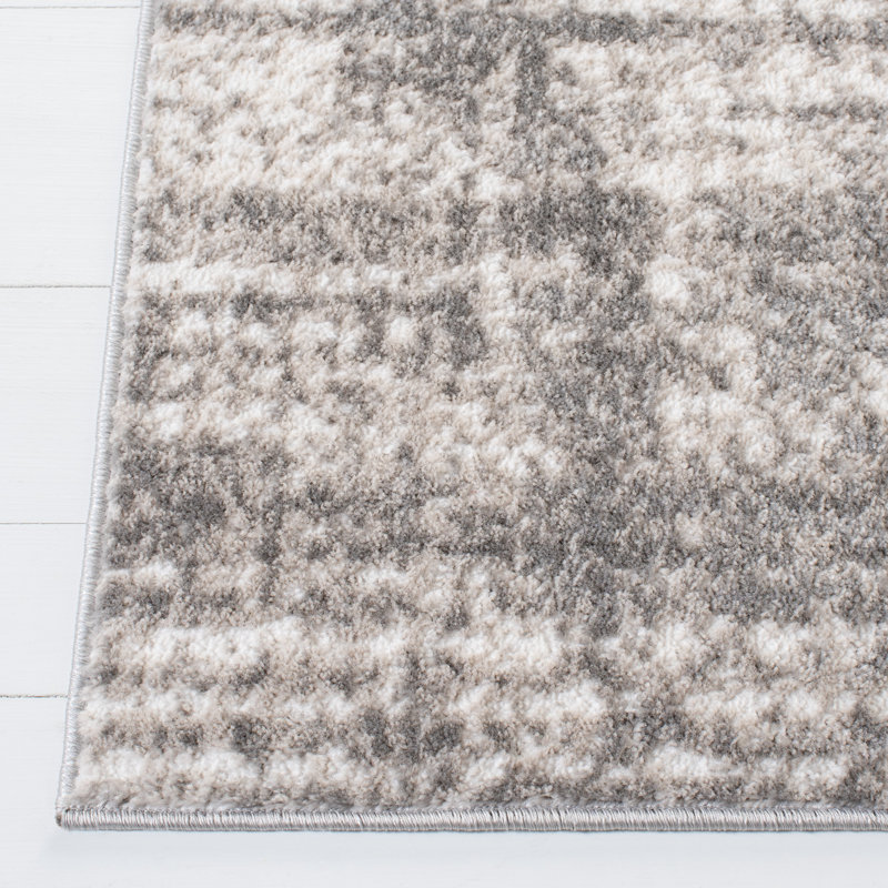 Tapis gris/ivoire, Carré 6 pi 7 po
