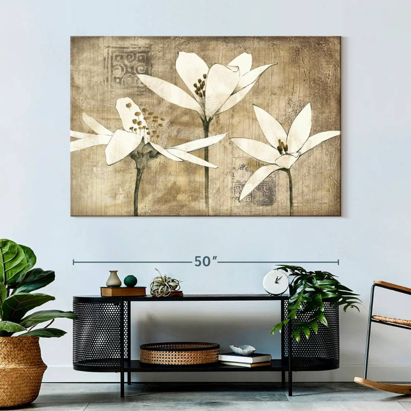 Crayon Harnek floral III, H 34 po x l 51 po