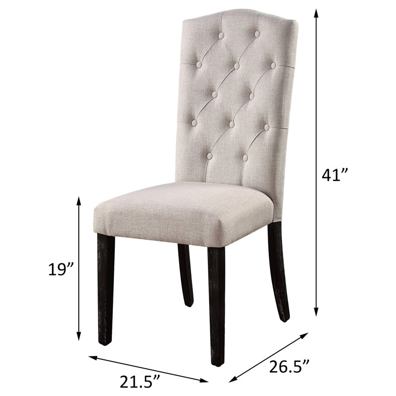 Chaises d'appoint à dossier beige et brun pour salle à manger 2 2 pièces