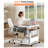 Portable Adjustable Rolling Desk with Storage Shelves