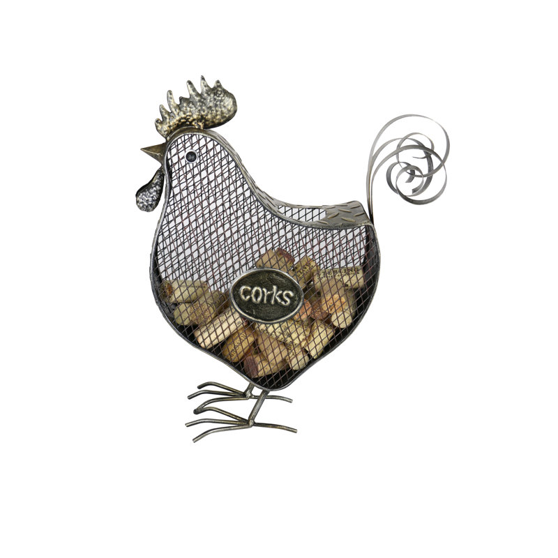 Porte-bouchon de vin en métal coq