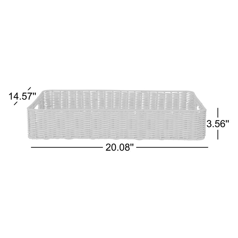Woven Plastic Tray With Handles