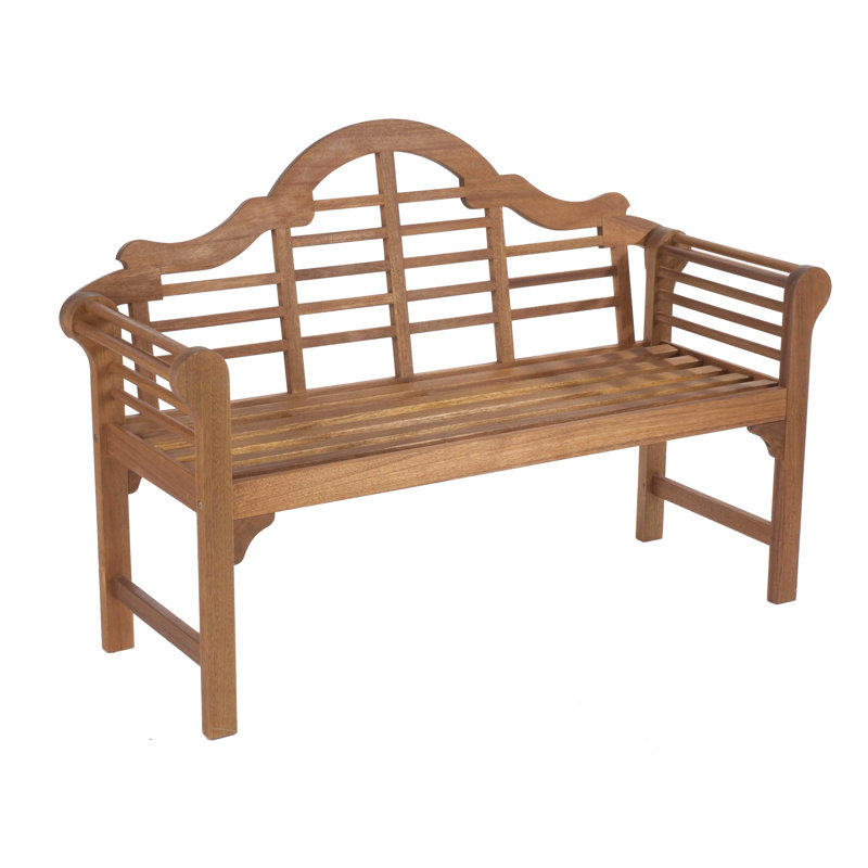 Rosenfeld Traditional Wooden 2 Seater Bench, Natural