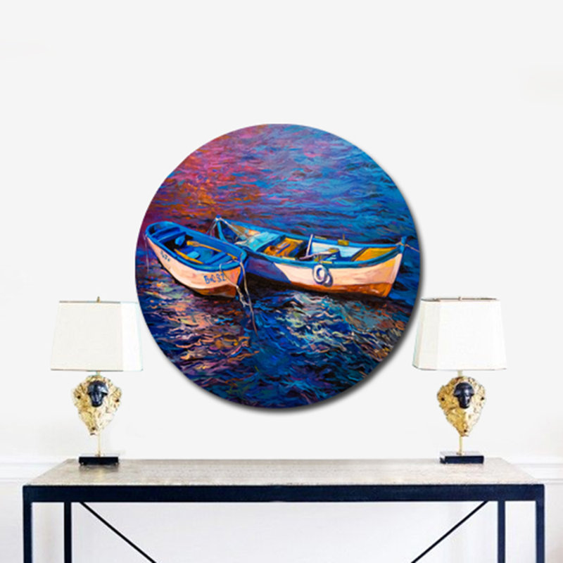 Boating Sunset Print, 46" H x 46" W x 1.5" D