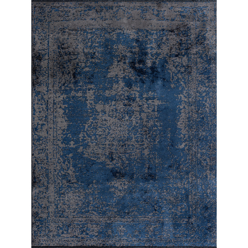 Rapture Gray/Blue Abstract Luxury Area Rug, Rectangle 7'10" x 11'2"