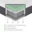Matelas hybride en mousse viscoélastique gélifiée infusée de gel de thé vert moderne et contemporain de 12 po avec base infusée de charbon Gann, niveau de confort ferme-257920680