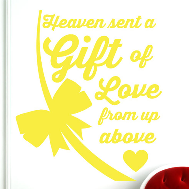 Wall Decal, Bright Yellow, Large
