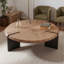 Light luxury walnut-coloured coffee table
