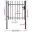 Barrière en métal noir Levacy-1415337880