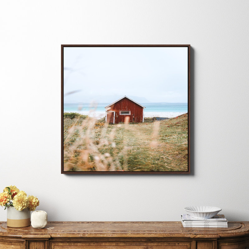 Red Cabin II - impression d'un seul cadre photo, Non, Toile sur cadre acajou, H 36 po x l 36 po x P 2 po