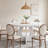TribeSigns 47" Round Farmhouse Dining Table – Wood Kitchen Table For 4, Cross Base Wooden Dinner Table For Dining Room, Breakfast Nook, Or Living Area-1422538083