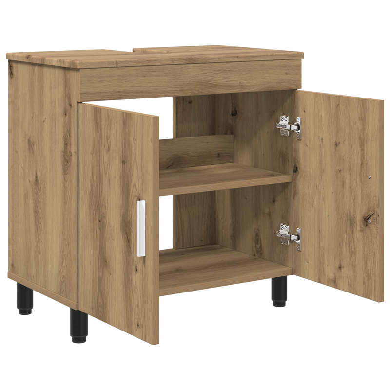 60cm Bathroom Vanity Base Only, Artisan Oak