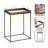 Rectangle Metal and Glass Side Table-304401907