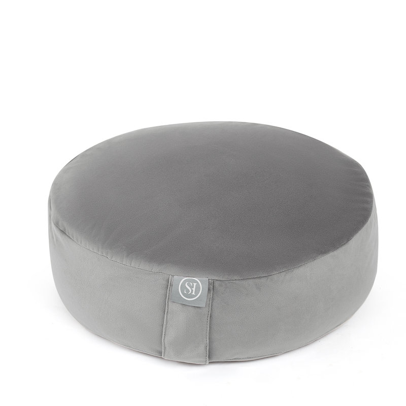 Coussin de méditation, coussin de yoga rond, Gris