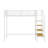 Twin Size Metal Loft Bed With Upper Grid Storage Shelf And Lateral Storage Ladder-118726666