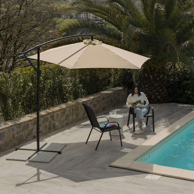 Nona 247cm X 0cm Rectangular Cantilever Parasol, Beige