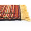 Tapis rouge foncé en laine noué à la main de conception unique 3 pi 5 po x 5 pi 3 po New Age