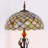 Tiffany-Style Stained Glass Floor Lamp, Antique Bronze Pole With Fish Scale Design - 70" Height, 16" Shade Width