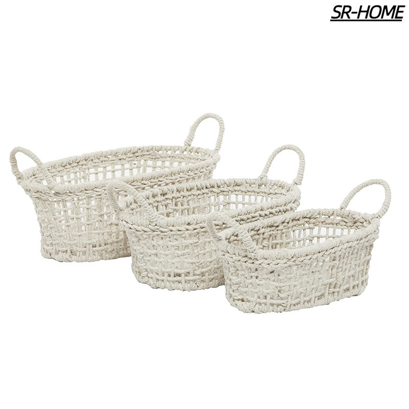 Ensemble de paniers en tissu 3 pièces