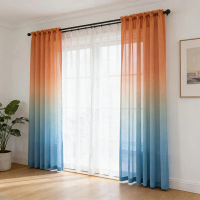 Couvre-rideaux semi-transparents de grande taille avec rideaux semi-transparents de Kondieu