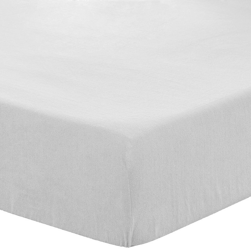 Drap-housse en microfibre polaire, Drap-housse pour lit double, Gris