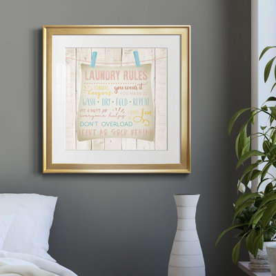 Laundry Laundry - Reproduction d'art textuel sur papier encadré