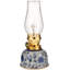 Lampe à huile ouragan en céramique avec mèche réglable, design rétro en porcelaine bleue et blanche pour la décoration intérieure, le camping et l'éclairage de secours
