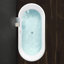 Baignoire de trempage autoportante en acrylique de 59 po x 29,5 po Iris-87223865