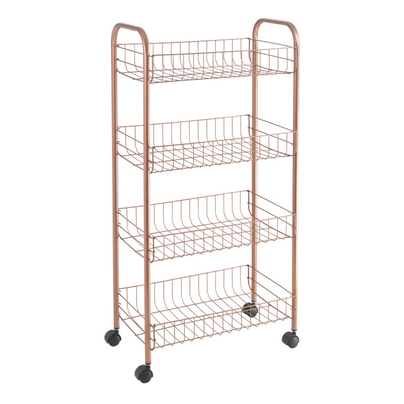 Ascona All-Purpose Trolley, 4 Tiers, Copper-Coloured