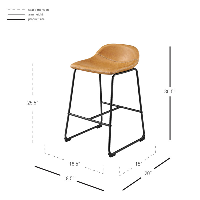 Upholstered Counter Stool, Vintage Cedar
