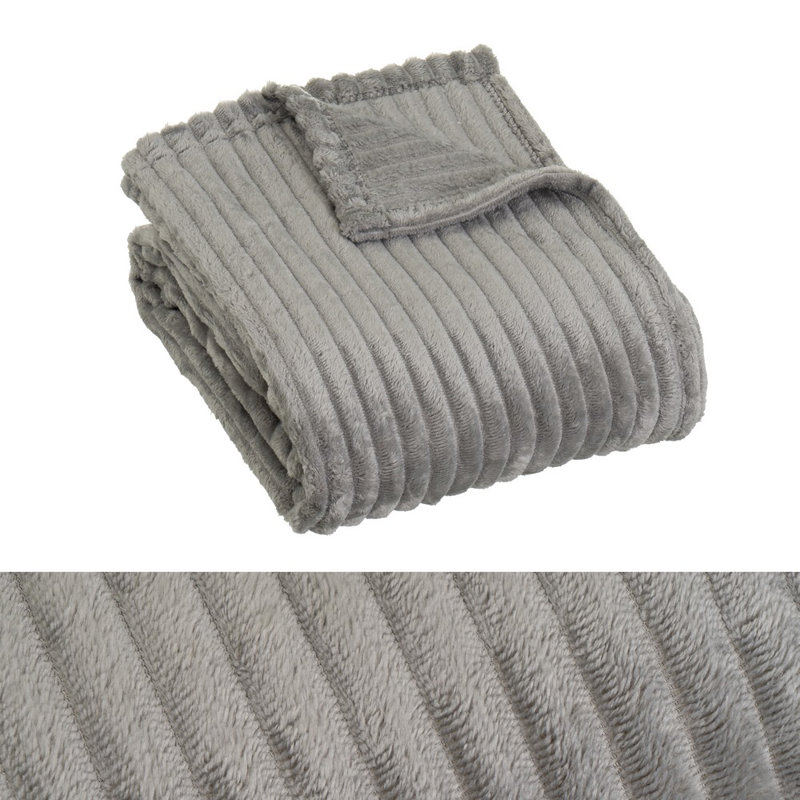 Roti Chunky Knit Throw Blanket, Grey