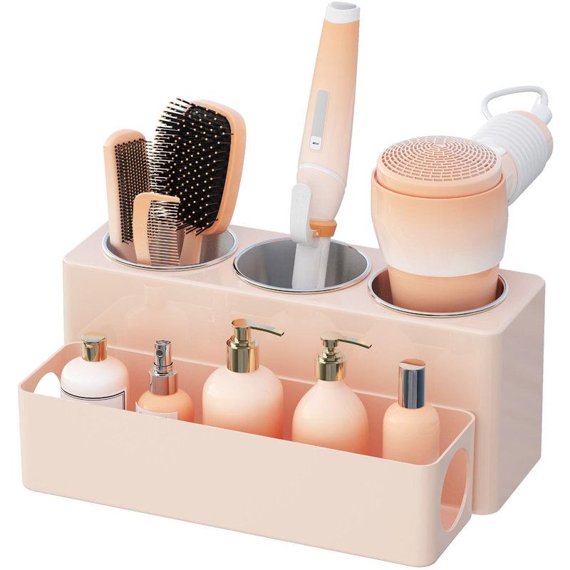 Support de rangement pour outils de coiffure, support de sèche-cheveux de comptoir, support de rangement pour brosse à cheveux en acrylique amovible, etc.