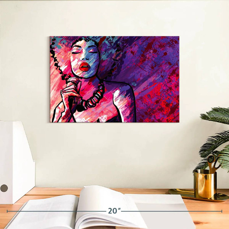 Abarca Soulful Jazz Singer, 8" H x 12" W