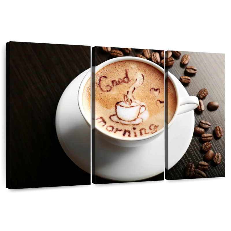 Yarlin Morning Latte Coffee, 36" H x 57" W