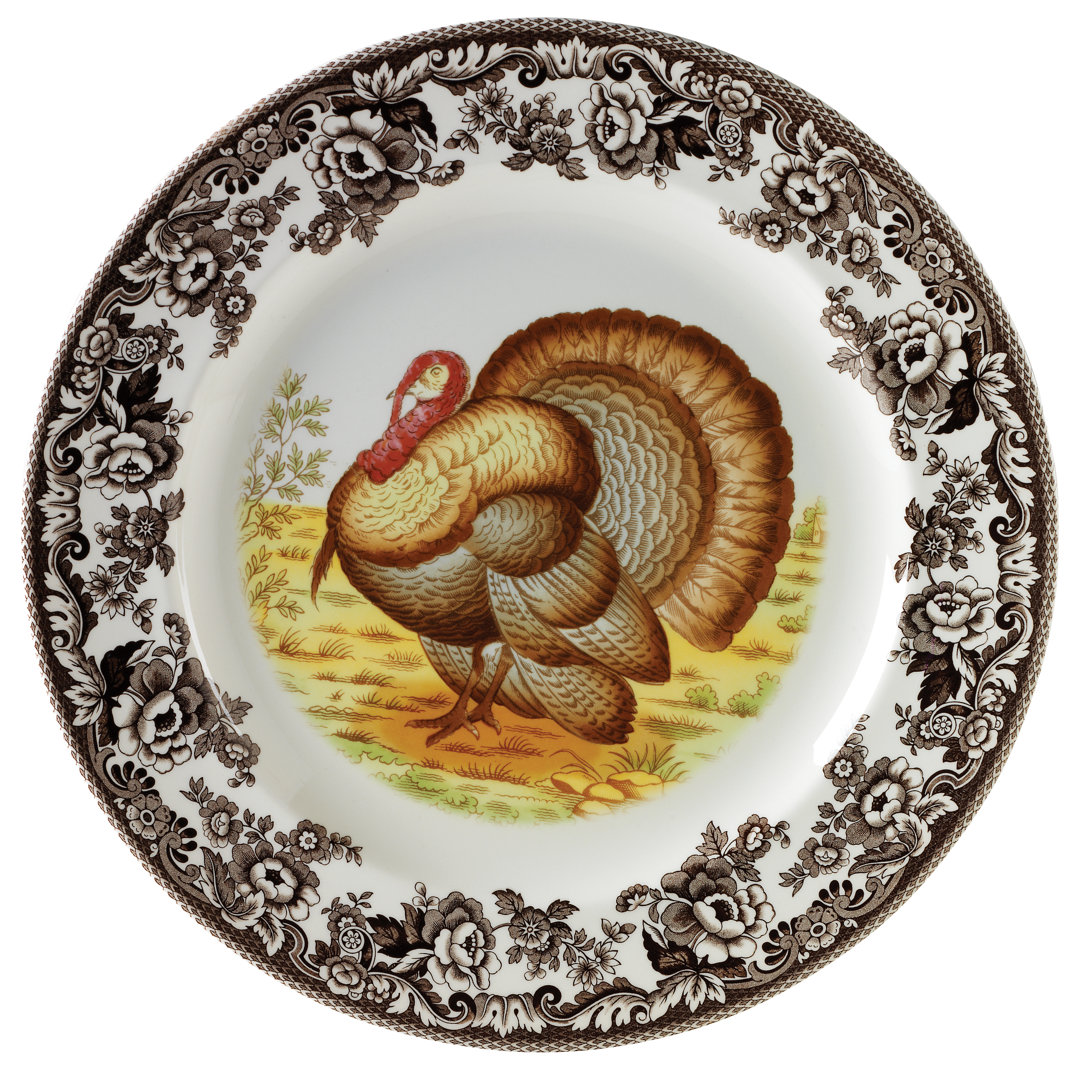 Spode Woodland Turkey Turkey Platter 12" Turkey Spode