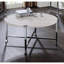 Table basse ronde avec pieds en métal
