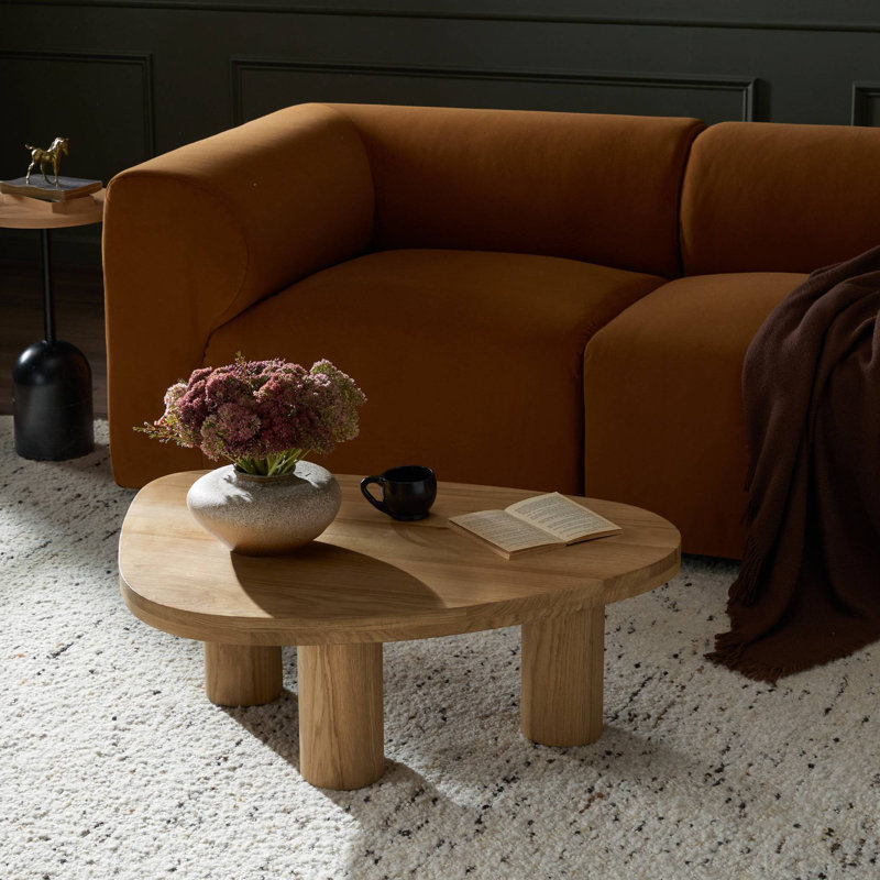 Zion Coffee Table, 15" H x 30" L x 48" W, Sage Onyx
