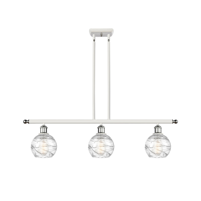 Cann 3 - Light Kitchen Island Pendant, No Bulb Included, White/Polished Chrome