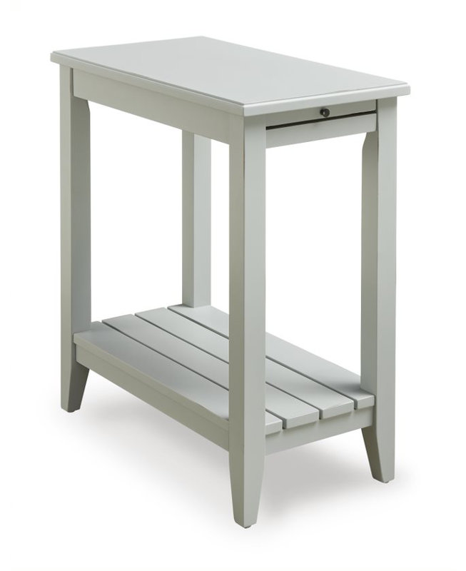 Burciaga Solid Wood Top End Table, Cottage Blue
